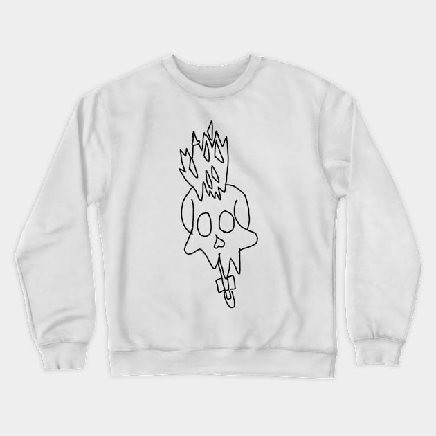 skelly with a gun Crewneck Sweatshirt by the doodler